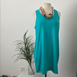 Sleeveless Teal Dress